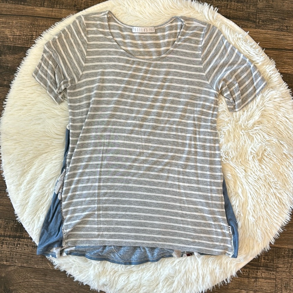 Small Potters Pot Striped Floral Shirt